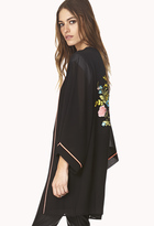 Thumbnail for your product : Forever 21 Vibrant Embroidered Floral Kimono