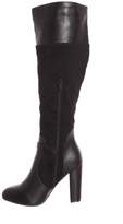Thumbnail for your product : Quiz Black Faux Suede Buckle Strap Knee High Boots