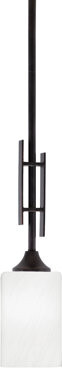 Toltec Lighting Uptowne Stem Hung Mini Pendant Shown In Dark Granite Finish With 4\