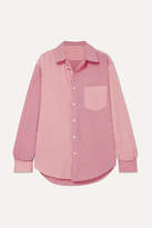 Thumbnail for your product : Solid & Striped Re/done Striped Cotton-poplin Shirt - Red