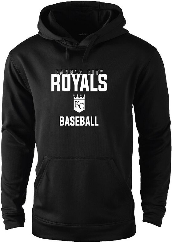 Men's Dunbrooke Black Kansas City Royals Champion Pullover Hoodie