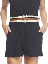 Thumbnail for your product : Wet Seal Metallic Braided Skinny Belt Set