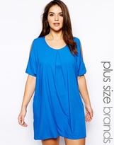 Thumbnail for your product : Alice & You Cold Shoulder Shift Dress - Blue