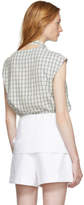 Thumbnail for your product : Tibi Green Check Sleeveless Blouse