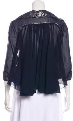 Nina Ricci Metallic Silk-Blend Jacket