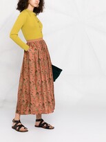 Thumbnail for your product : UMA WANG Foliage-Print Flared Skirt
