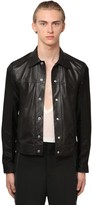 Thumbnail for your product : Rick Owens Snaps Leather Shirt Jacket W/ Cupro