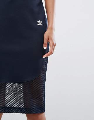 adidas Osaka Midi Skirt In Navy