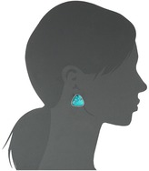 Thumbnail for your product : Steve Madden Turquoise Stud Spike Curved Bar Triangle Oval w/ Dangling Teardrop and Front to Back Three Ball Post Earrings Set Earring