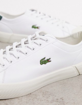 Lacoste gripshot sneakers in white green leather - ShopStyle