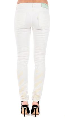 Off-White Low-rise Distressed Jeans
