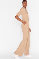 Thumbnail for your product : Nasty Gal Womens Another Notch on Your Belted Wrap Jumpsuit - Beige - 10
