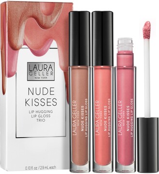 Laura Geller Beauty Nude Kisses Full Size Lip Hugging Lip Gloss Trio