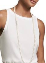 Thumbnail for your product : David Yurman Sterling Silver & White Cultured Freshwater Pearl Necklace with Diamonds/72"