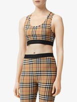 Thumbnail for your product : Burberry Vintage Check sports bra