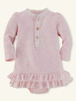 Thumbnail for your product : Ralph Lauren Layette Cotton-Knit Henley Dress