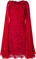 Giambattista Valli floral lace cape dress