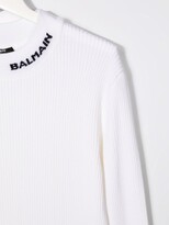 Thumbnail for your product : Balmain Kids Logo Knit Top