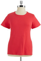 Thumbnail for your product : Lord & Taylor Plus Short Sleeved Crew Neck Shirt