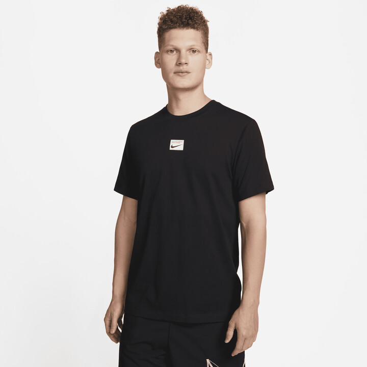 Nike Men's Dri-FIT Fitness T-Shirt in Black - ShopStyle