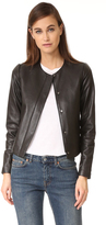Thumbnail for your product : Vince Zip Front Leather Jacket