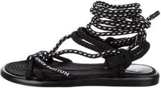 Louis Vuitton Women's New Wave Bom Dia Mule Sandals Leather Black