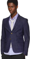 Thumbnail for your product : Thom Browne Navy Denim Unconstructed High Armhole Blazer