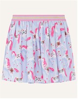 Thumbnail for your product : Monsoon Girls S.E.W. Floral Unicorn Skirt - Lilac