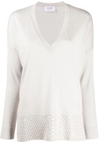 Thumbnail for your product : Snobby Sheep deep V-neck sequin embellished jumper