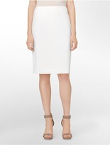 Thumbnail for your product : Calvin Klein Straight Pencil Cream Suit Skirt