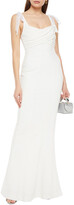 Thumbnail for your product : Rachel Gilbert Nola Bow-detailed Pleated Crepe Gown
