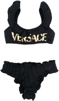Thumbnail for your product : Versace Children Logo-Print Ruched Bikini Set
