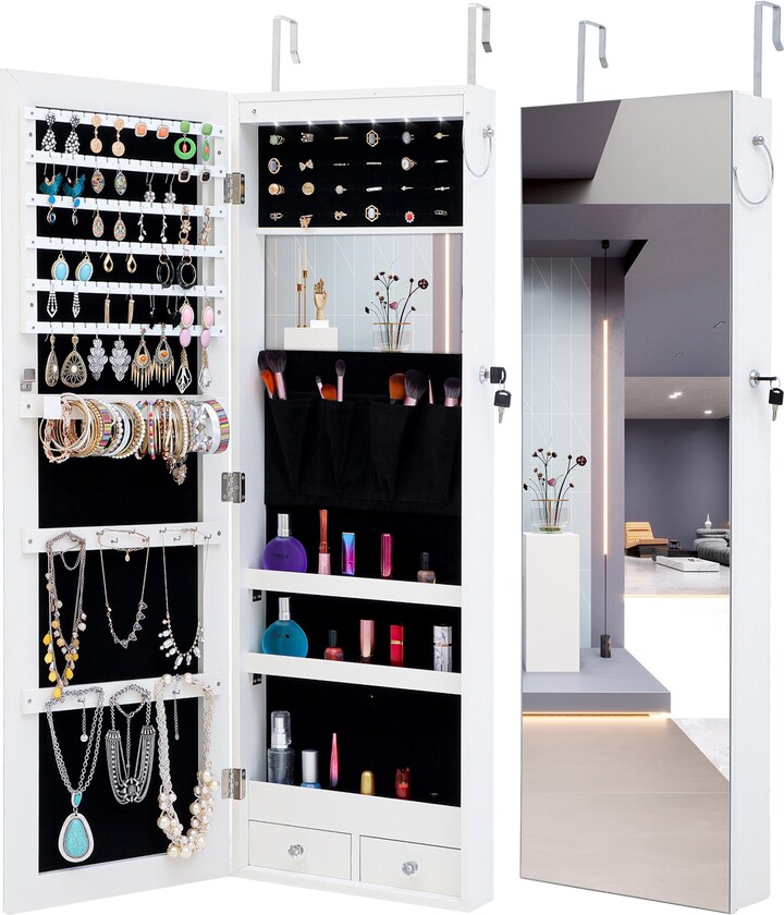 Wall Mount Jewelry Armoire With Mirror | ShopStyle