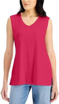 karen scott tunic tops