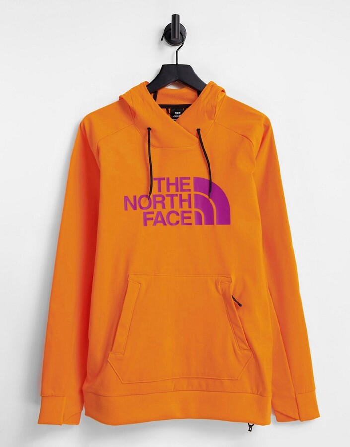 The North Face Teckno Logo hoodie in orange - ShopStyle