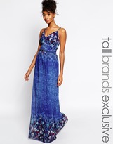 Thumbnail for your product : Little Mistress Tall Floral Border Print Cami Maxi Dress