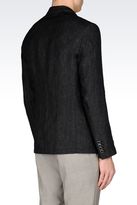 Thumbnail for your product : Armani Collezioni Slim Fit Jacket In Melange Linen