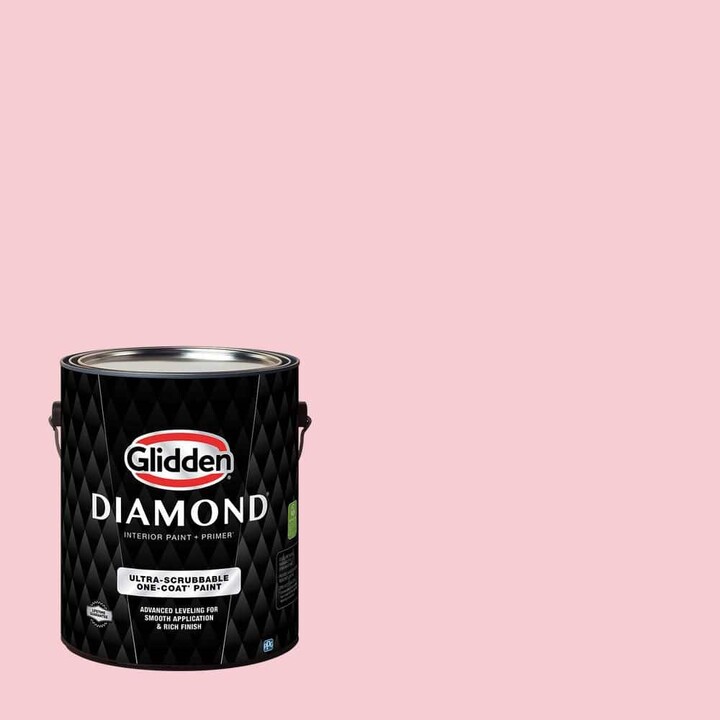 Glidden Diamond 1 gal. PPG1184-2 Pleasing Pink Semi-Gloss Interior Paint with Primer