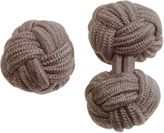 Thumbnail for your product : Barneys New York Knotted Silk Cufflinks-Grey