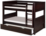 Thumbnail for your product : Camaflexi Low Bunk Bed with Trundle and Panel Headboard