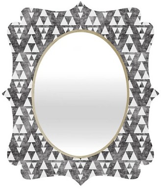 Deny Designs Oval Stacked Quatrefoil Decorative Wall Mirror