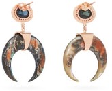 Thumbnail for your product : Jacquie Aiche Diamond & Labradorite Rose-gold Drop Earrings - Blue