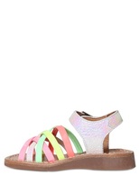 Thumbnail for your product : Pom D'Api Patent And Pearlescent Leather Sandals