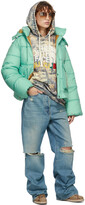 Thumbnail for your product : Gucci Green The North Face Edition Down Nylon Froisse Jacket