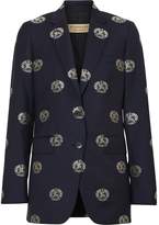 Thumbnail for your product : Burberry Fil Coupe Crest Wool Tailored Jacket