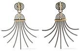 Thumbnail for your product : Lanvin Elvira Hammered Burnished Gold-Tone Clip Earrings