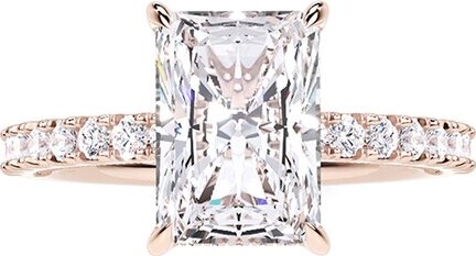 Lab Grown Diamonds 14K Rose Gold 3.07 Ct. Tw. Lab-Grown Diamond Bridal Ring