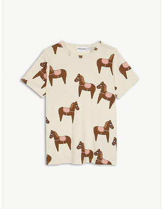 Mini Rodini Horse print organic cotton T-shirt 4-11 years