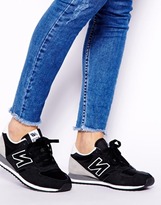 Thumbnail for your product : New Balance Black And Gray 420 Suede Mix Sneakers