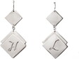 Heights Jewelers Personalized Engraved Diamond-Shaped Initial Earrings